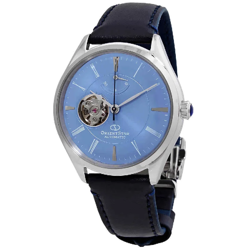 Orient Star Classic Semi Skeleton Men's Blue Watch RE-AT0203L00B