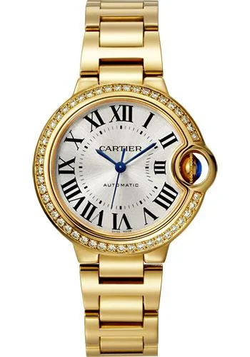 Cartier Ballon Bleu de Cartier Watch - 33 mm Yellow Gold Case - Diamond Bezel - WJBB0042