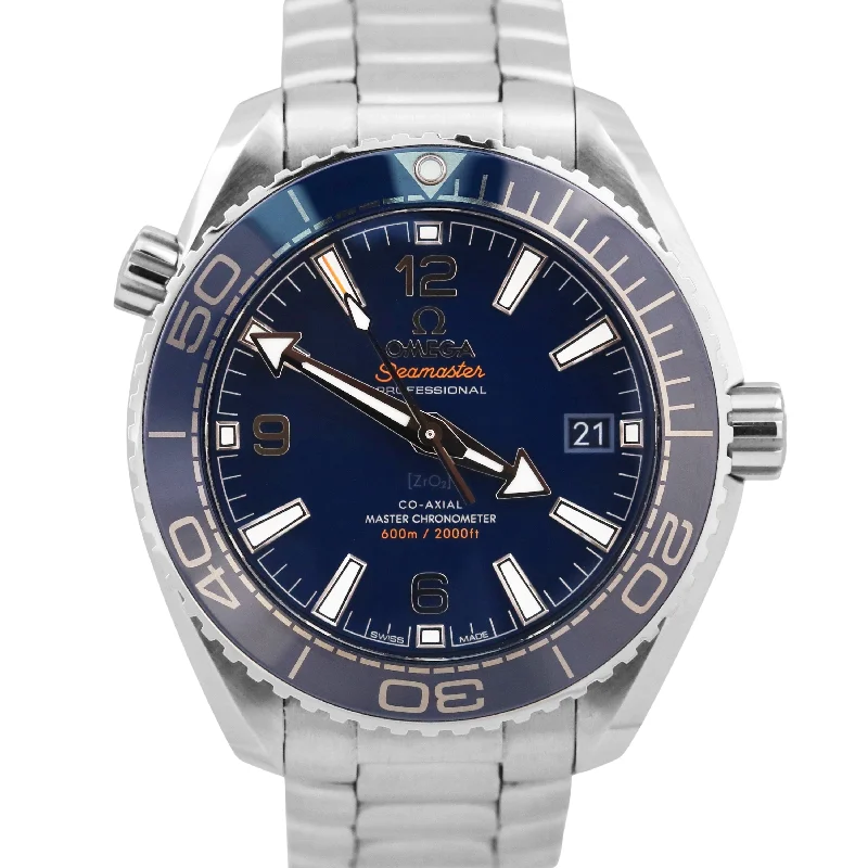 2023 PAPERS Omega Seamaster Planet Ocean 39.5mm BLUE 215.30.40.20.03.001 BOX