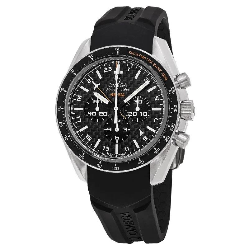 Omega Men's 321.92.44.52.01.001 Speedmaster Chronograph Black Rubber Watch