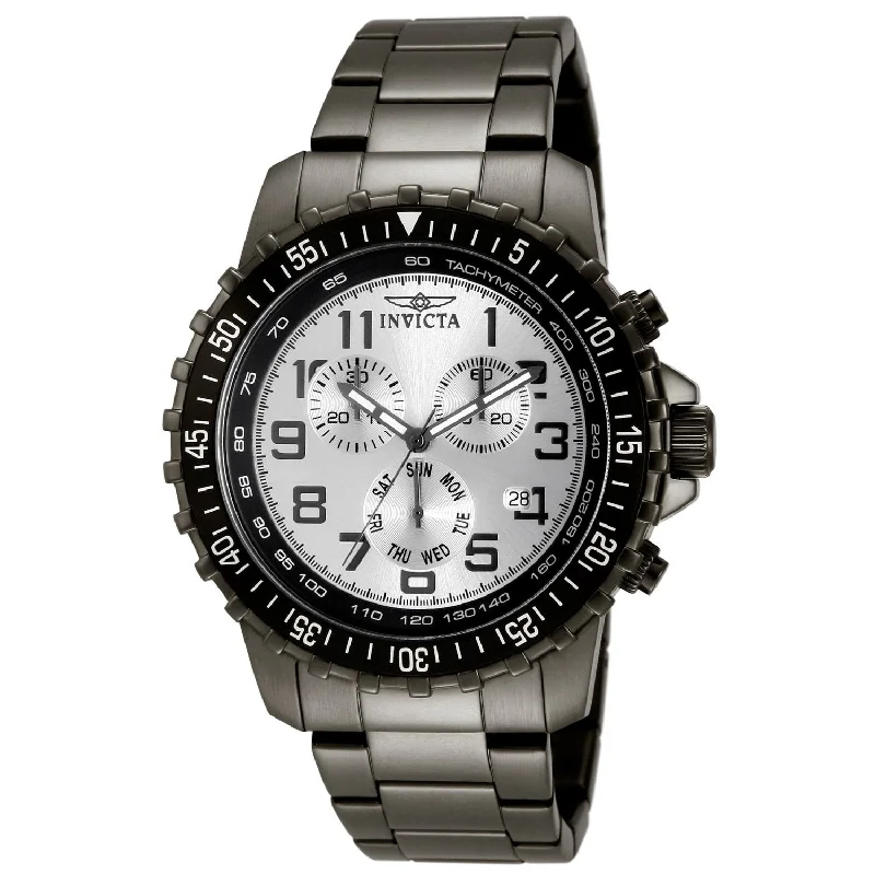 Invicta Men's 11370 Specialty Chronograph  Gunmetal Stainless Steel Watch