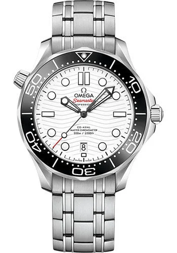 Omega Seamaster Diver 300M Omega Co-Axial Master Chronometer - 42 mm Steel Case - White Dial - 210.30.42.20.04.001