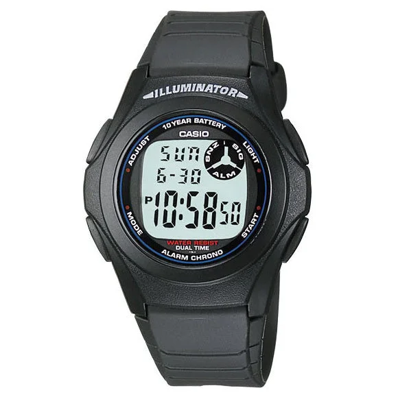 Casio Watch Youth Illuminator Digital Black F-200W-1ADF