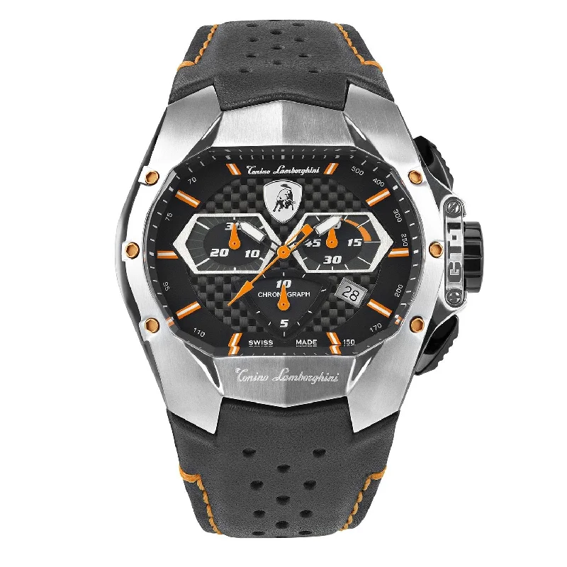 Tonino Lamborghini GT1 Chronograph Watch Steel Orange T9GB-SS