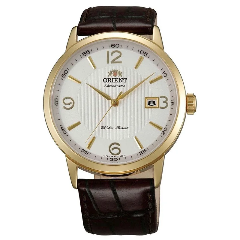 Orient Men's FER27004W0 Symphony Automatic Brown Leather Watch