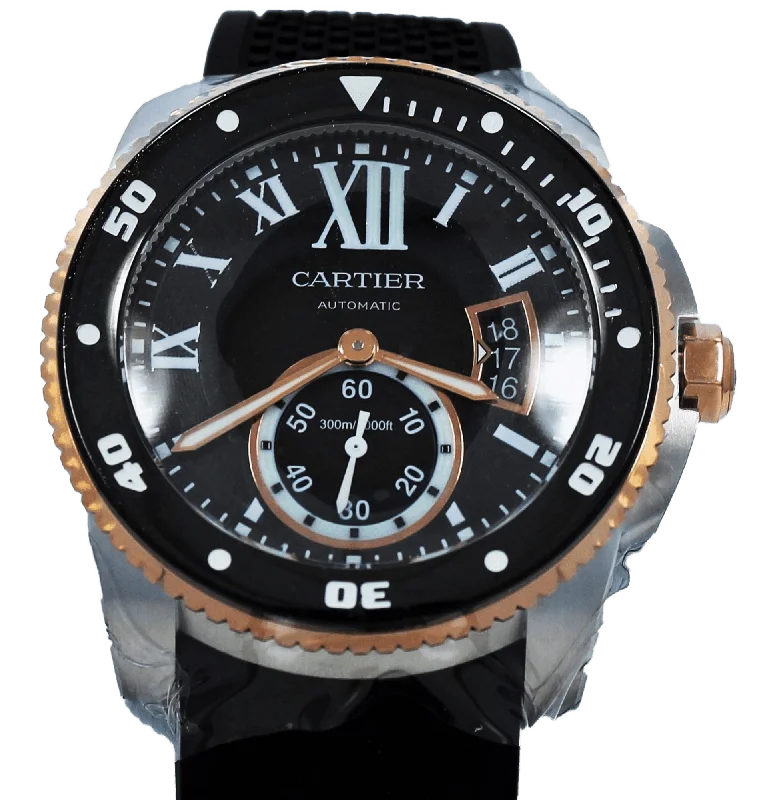 Cartier Calibre De Cartier Diver W7100055 42mm Automatic 18K Rose Gold