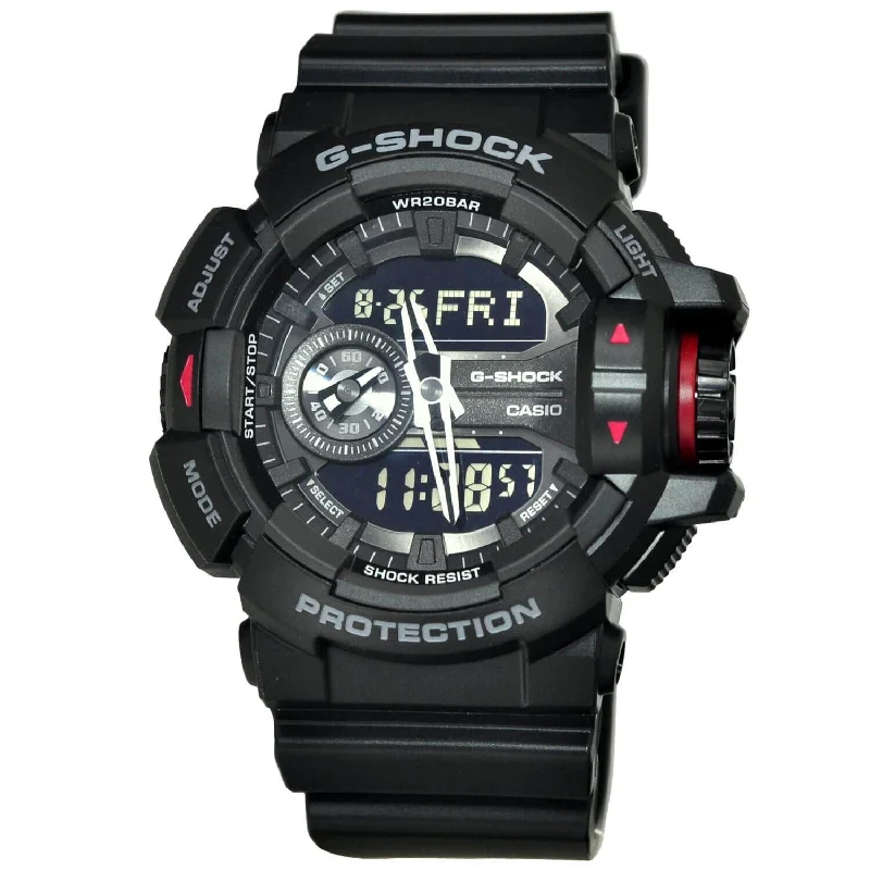 Casio Men's GA400-1B G-Shock Chronograph Black Resin Watch