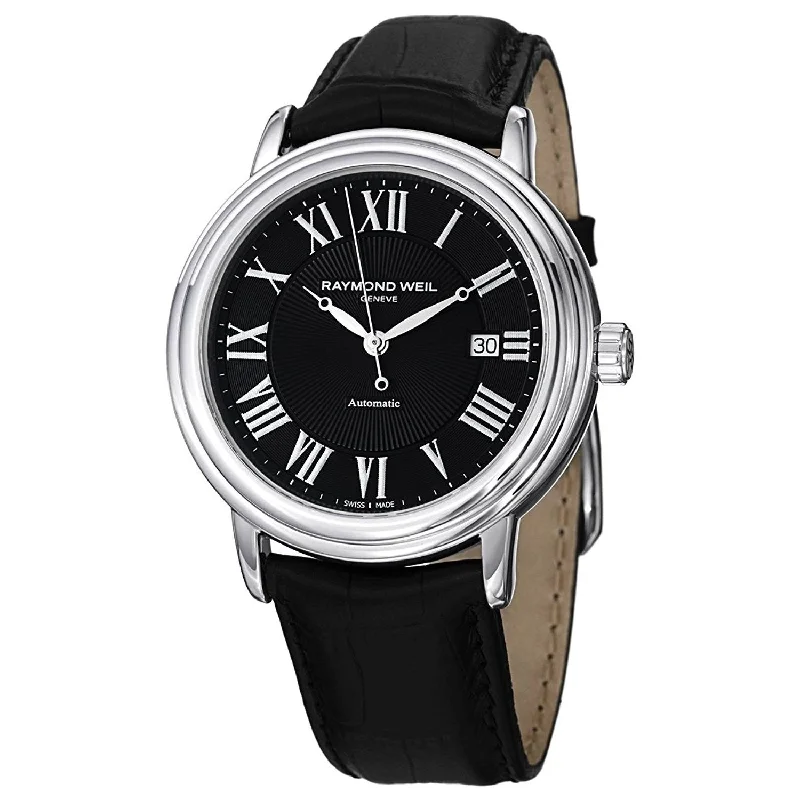 Raymond Weil Men's 2847-STC-00209 Maestro Automatic Black Leather Watch