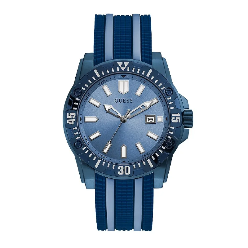 Guess Crew Men's Watch Blue PVD GW0055G2