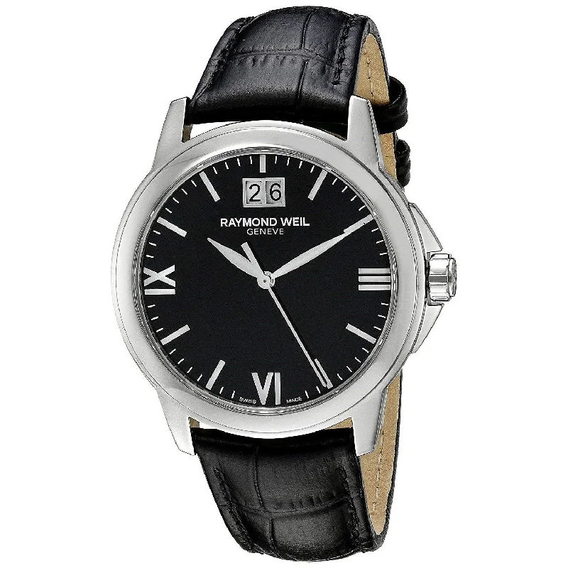 Raymond Weil Men's 5476-ST-00207 Tradition Black Leather Watch