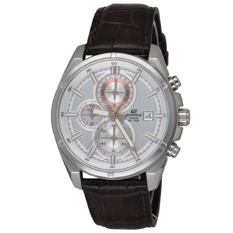 Casio Men's EFR532L-7AV Edifice Chronograph Brown Leather Watch