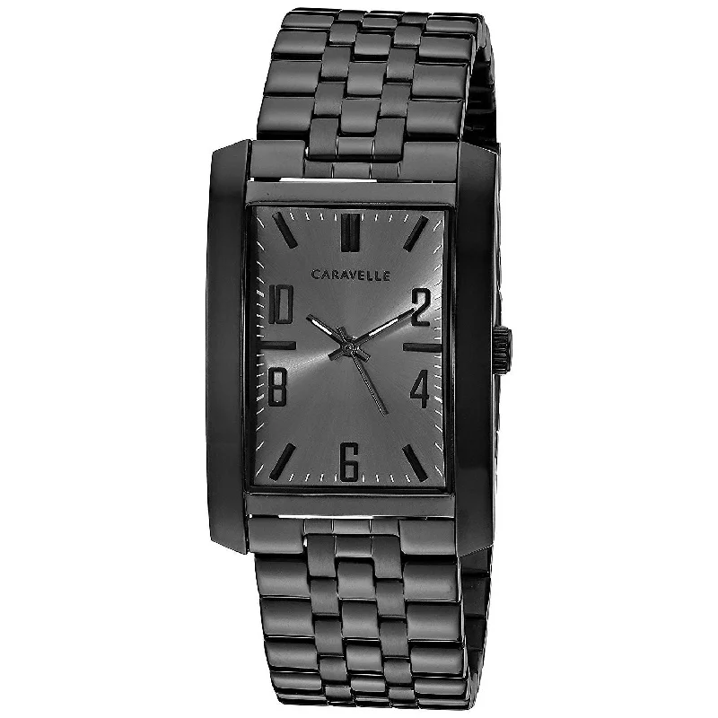 Bulova Men's 45A140 Caravelle Black Stainless Steel Watch