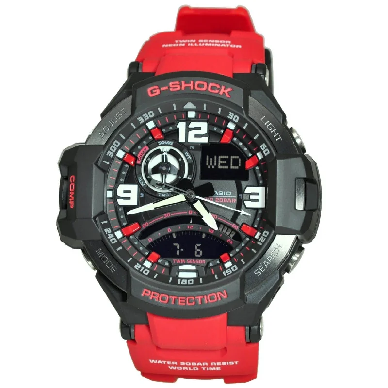 Casio Men's GA1000-4B G-Shock Red Resin Watch