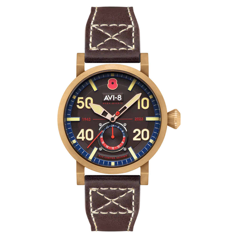 AVI-8 80th Anniversary Royal British Limited Edition Mens Carbon Brown AV-4108-RBL-05