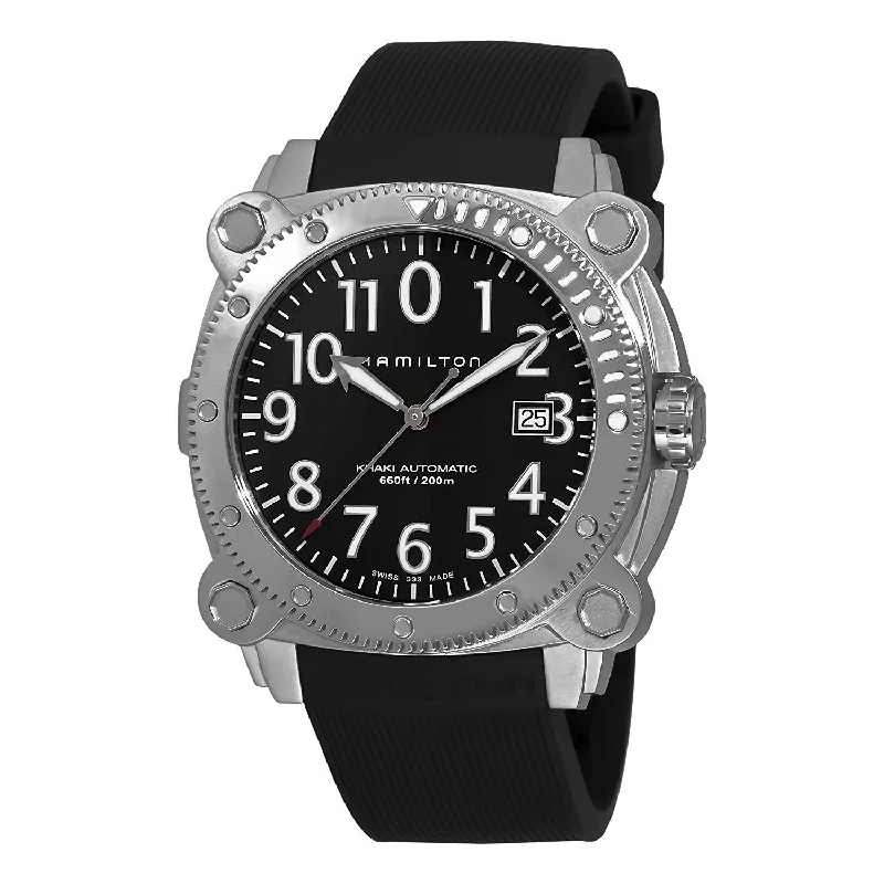 Hamilton Men's H78555333 Khaki Belowzero Automatic Black Rubber Watch