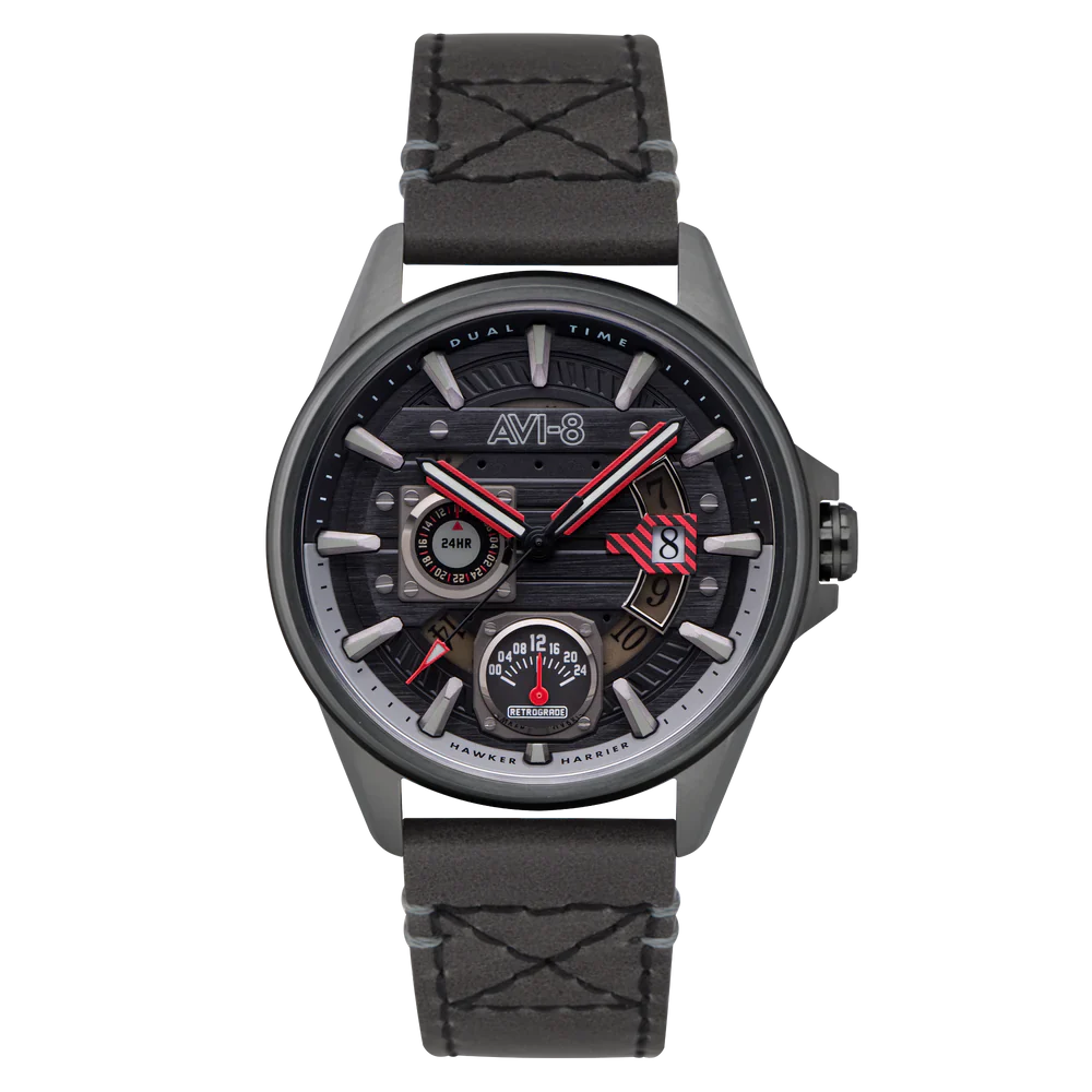 AVI-8 Pilot Hawker Harrier Farley Black Men's Watch AV-4098-04