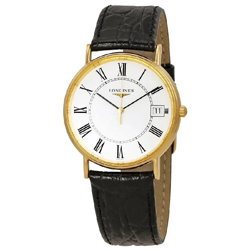 Longines Men's L4.819.2.11.2 Le Grande Classique Black Leather Watch