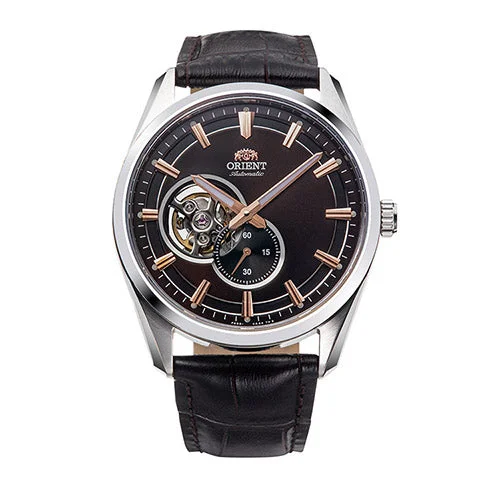 Orient Semi Skeleton Open Heart Men's Black Watch RA-AR0005Y30B