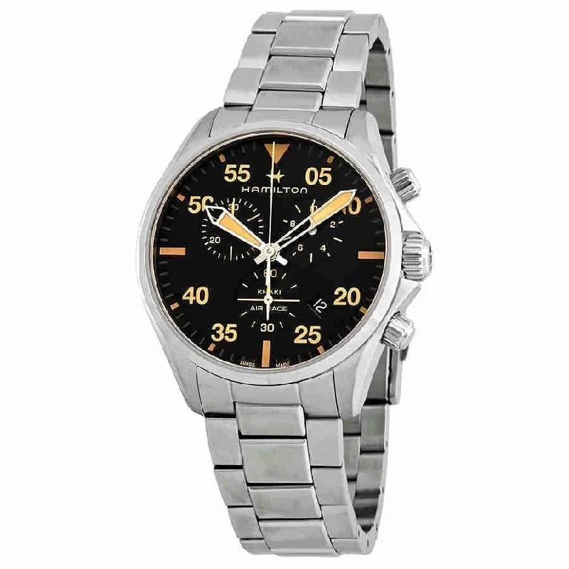 Hamilton Men's H76722131 Khaki Pilot Chronograph Stainless Steel Watch