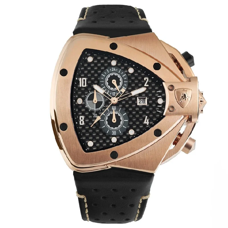 Tonino Lamborghini Men's Chronograph Watch Spyder Horizontal Rose Gold T20SH-C