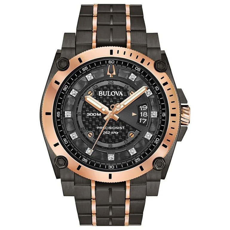 Bulova Icon Men's Black Diamond Watch 98D149