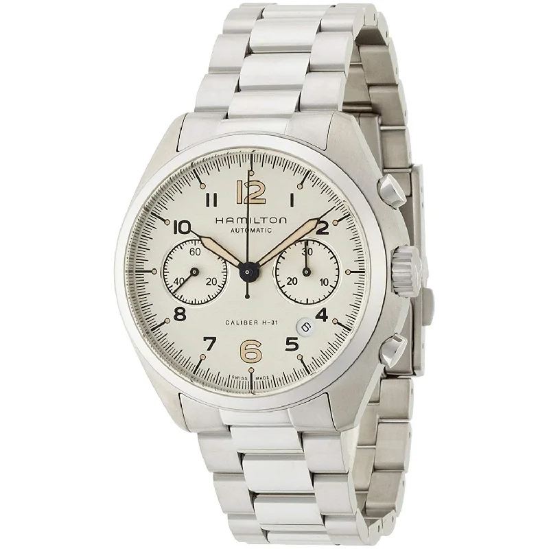 Hamilton Men's H76416155 Pilot Pioneer Chronograph Automatic Stainless Steel Watch