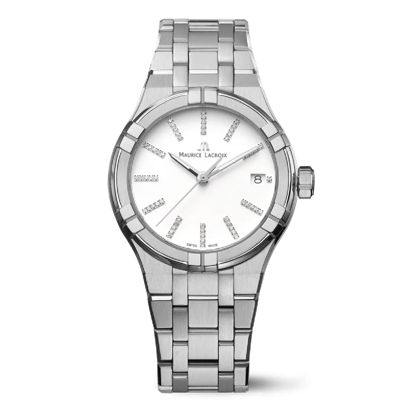 Maurice Lacroix Ladies White Diamond Aikon Watch AI1106-SS002-150-1