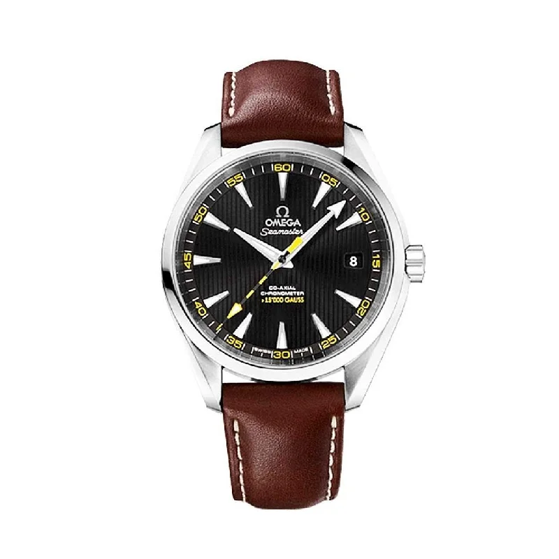 Omega Men's 231.12.42.21.01.001 Seamaster Aqua Terra Brown Leather Watch