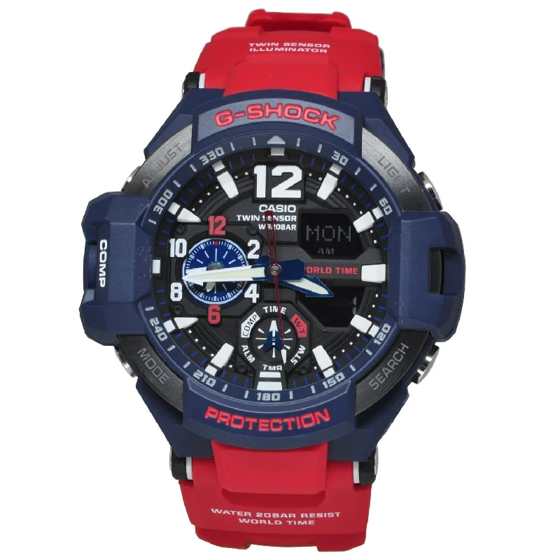 Casio Men's GA1100-2A G-Shock Red Resin Watch