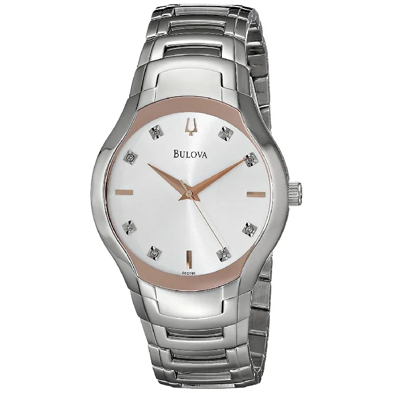 Bulova Men's 96D116 Diamond Stainless Steel Watch