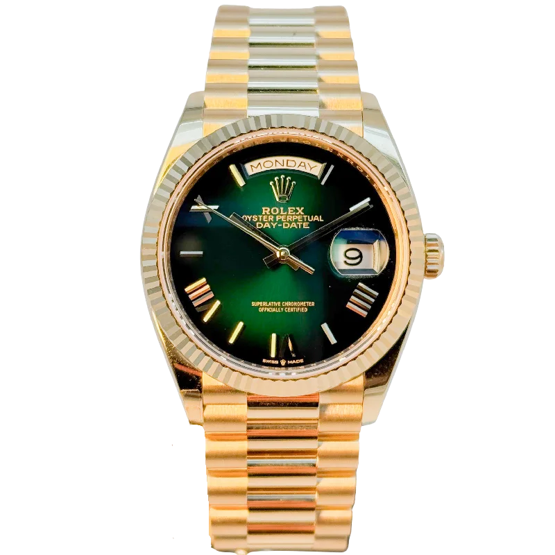 Rolex Day Date 36 Gelbgold 128238 - 2024 green ombre