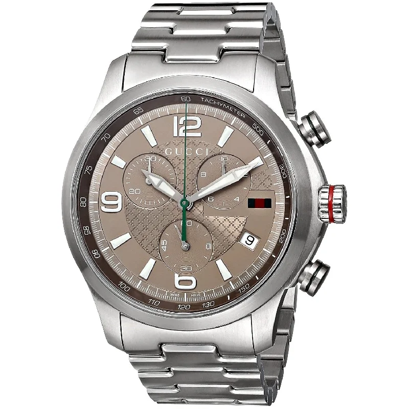 Gucci Men's YA126248 G-Timeless Chronograph Stainless Steel Watch