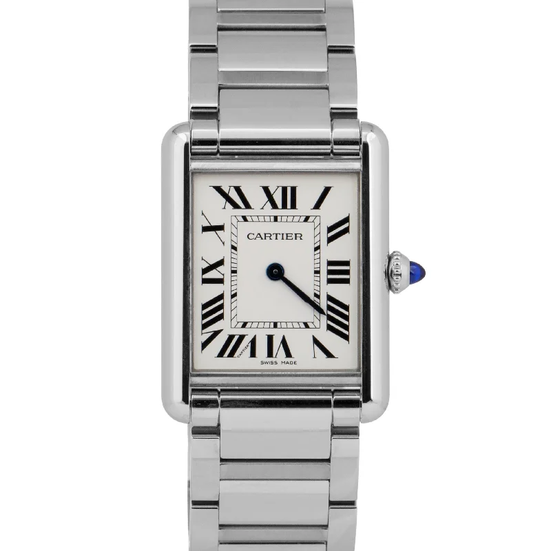 MINT 2024 PAPERS Cartier Tank Must 25mm Stainless Steel WSTA0052 Quartz 4323 BOX