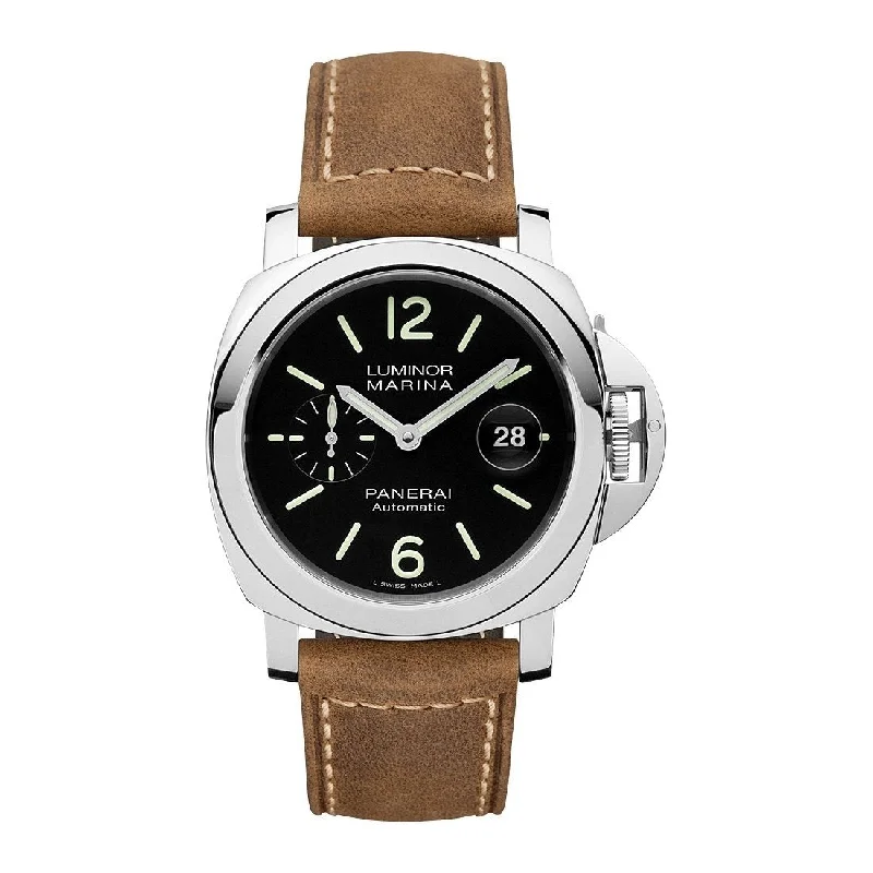 Panerai Men's PAM01104 Luminor Marina Brown Leather Watch