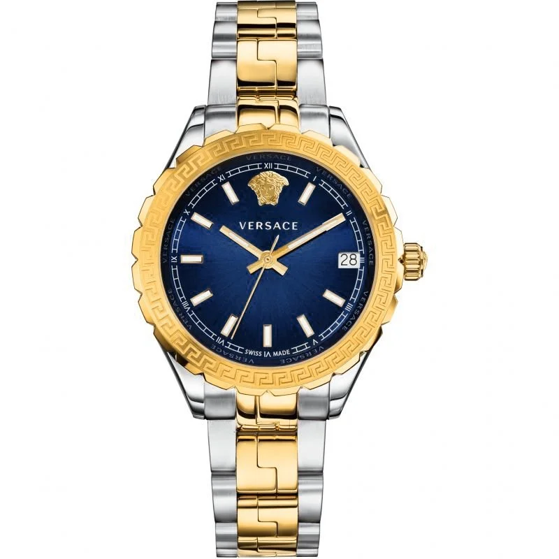 Versace Watch Ladies Hellenyium Two-Tone Blue V12060017