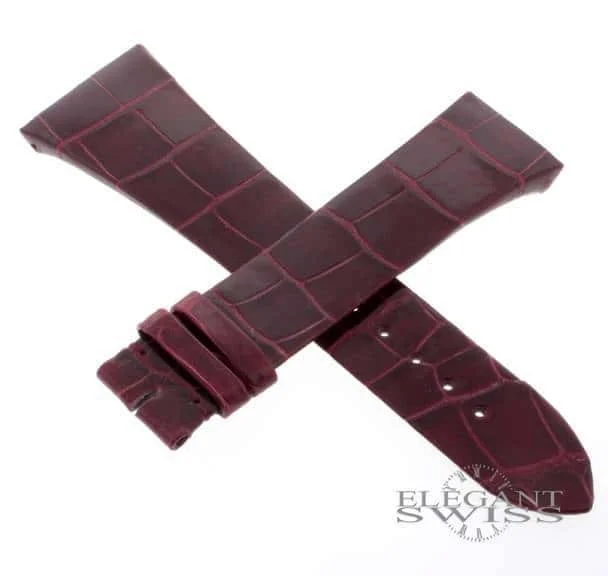 Cartier Alligator Leather Matt Red 16mm Watch Strap Ref. KD2BA111