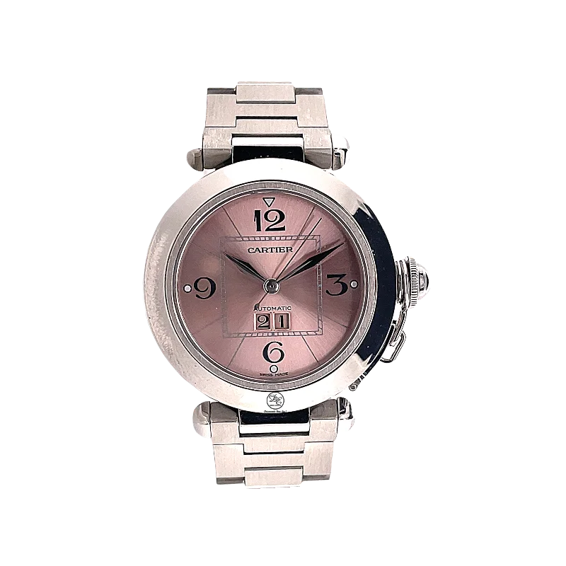 Pre-Owned Cartier Pasha C Big Date Pink Dial