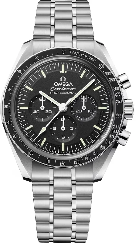 Omega Speedmaster Moonwatch Professional Watch - 42 mm Steel Case - Tachymeter Bezel - Black Dial - Steel Bracelet - 310.30.42.50.01.002