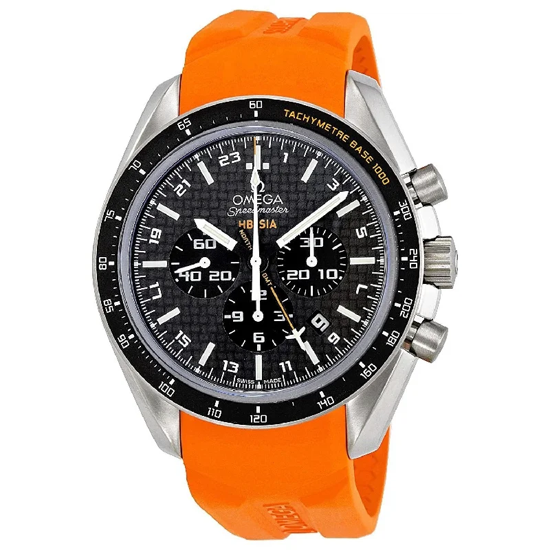 Omega Men's 321.92.44.52.01.003 Speedmaster HB-SIA Chronograph Orange Rubber Watch