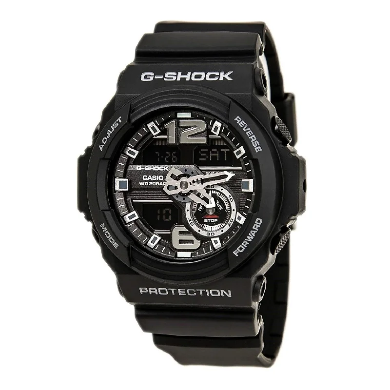 Casio Men's GA310-1A G-Shock Chronograph Analog-Digital Black Resin Watch