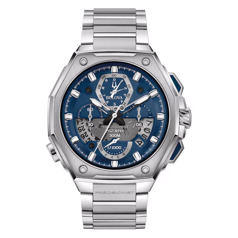 Bulova Precisionist Men's Blue Watch 96B349