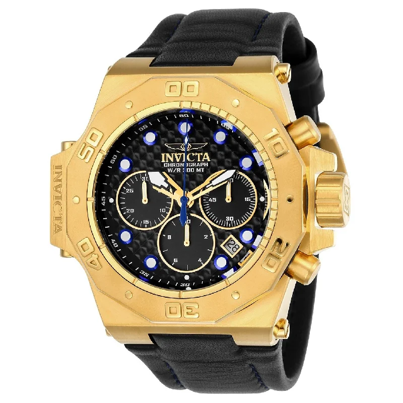 Invicta Men's 23103 Akula Reserve Black and Blue Leather Watch