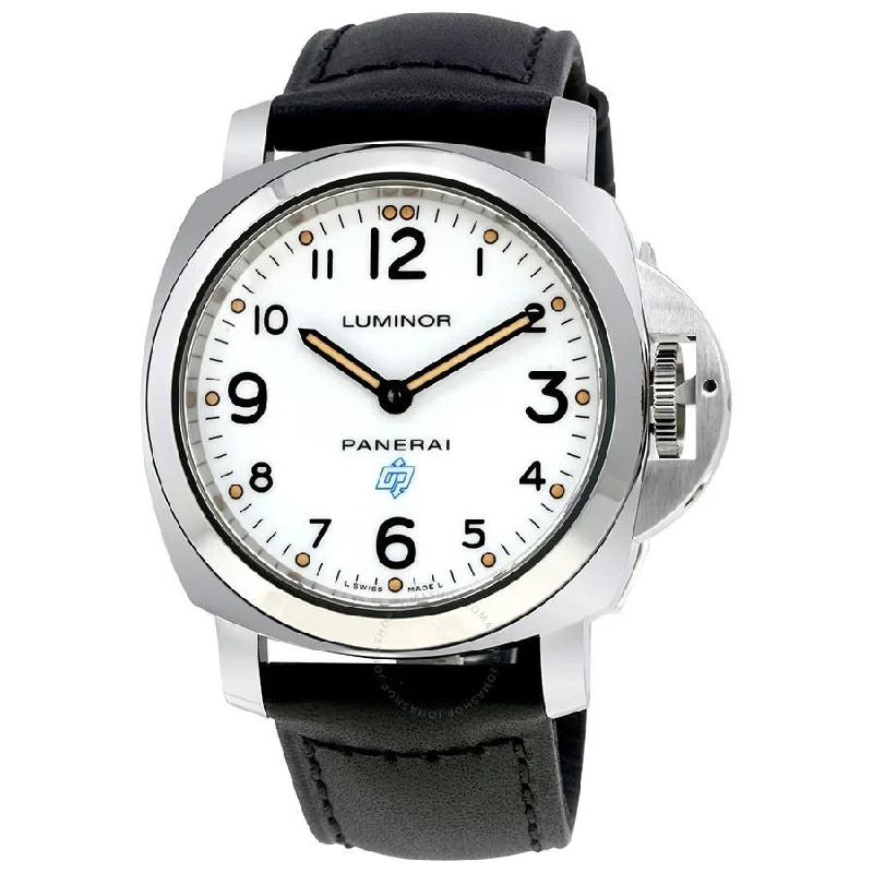 Panerai Men's PAM00630 Luminor Base Logo Acciaio Hand Wind Black Leather Watch