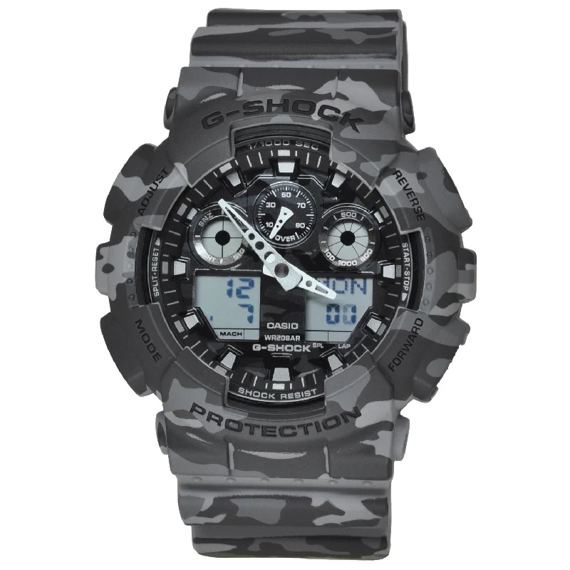 Casio Men's GA100CM-8A G-Shock Chronograph Camouflage Resin Watch