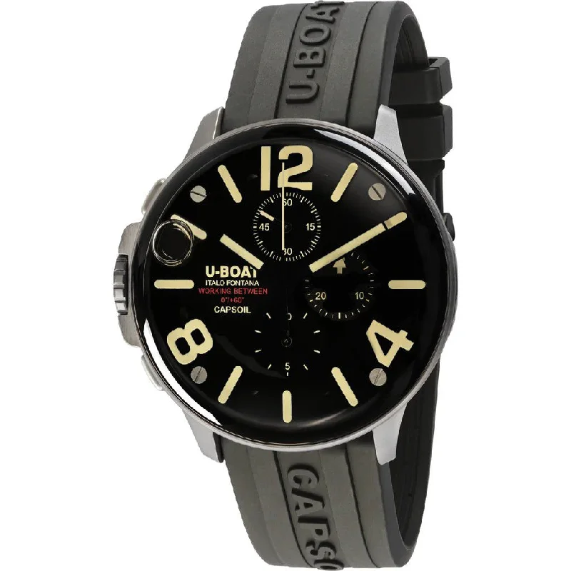 U-Boat Watch Capsoil Chronograph 45 Black Steel 8111/D