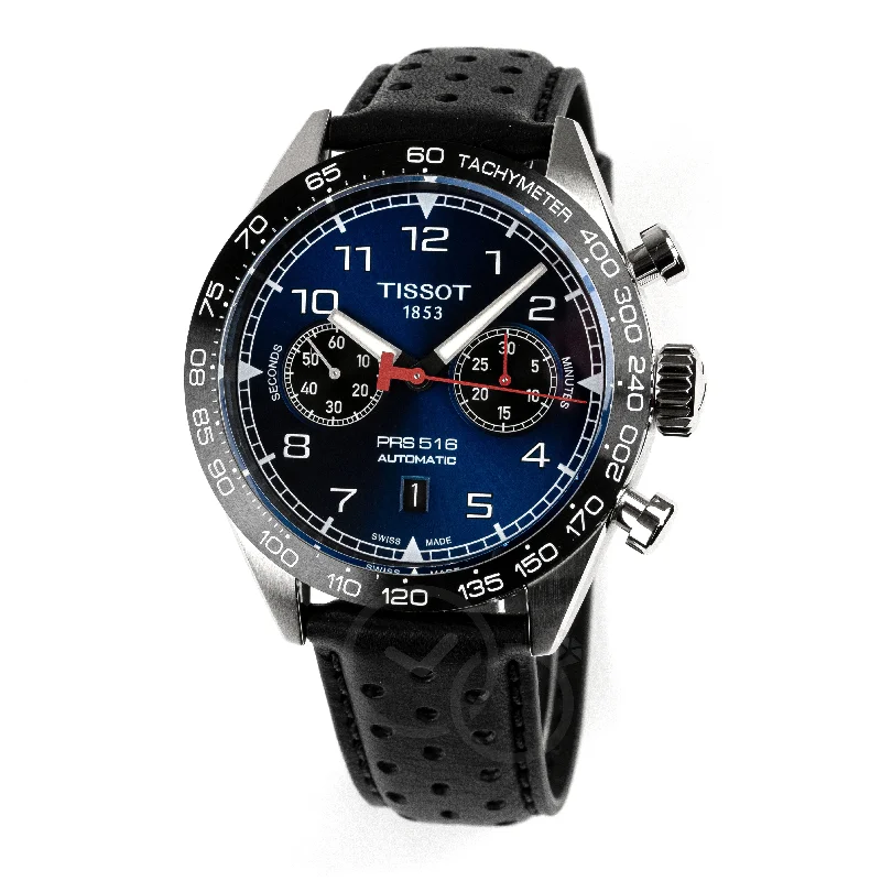 Tissot Men's Watch PRS 516 Automatic Chronograph 45mm Black Steel T1316271604200