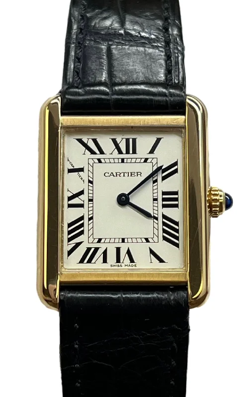 Cartier Tank Solo W5200002 Silver Roman Dial Quartz Women's Watch