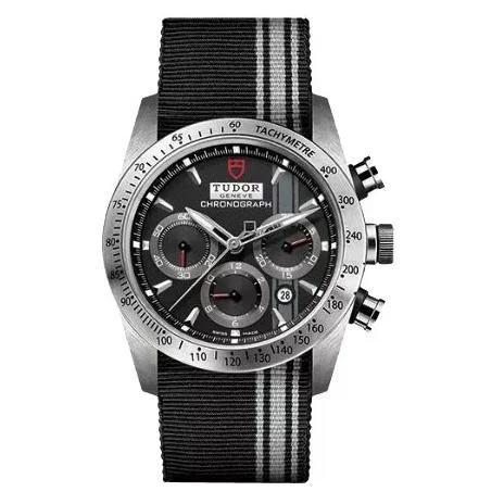 Tudor Men's 42000-0009 Fastrider Chronograph Automatic Grey and Black Fabric Watch