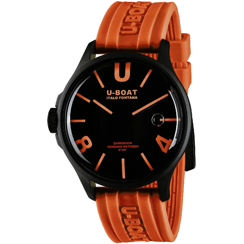 U-Boat Watch Darkmoon 44 Orange Black Curved PVD 9538/A