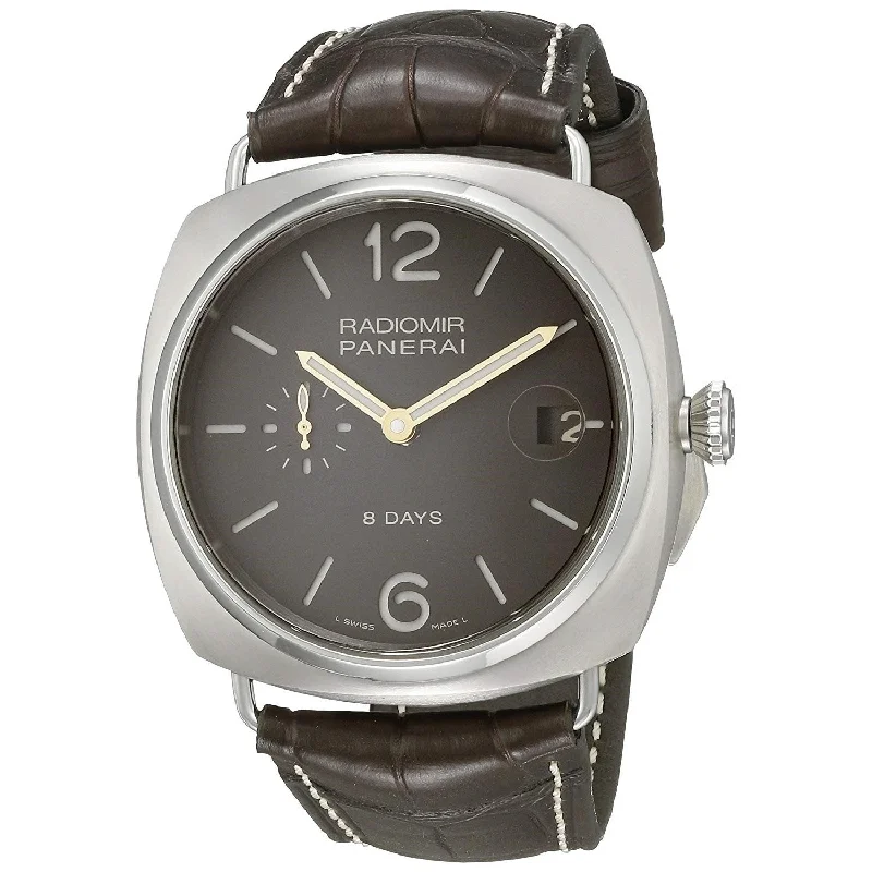 Panerai Men's PAM00346 Radiomir Titanio 8 Days Mechanical Hand Wind Brown Leather Watch